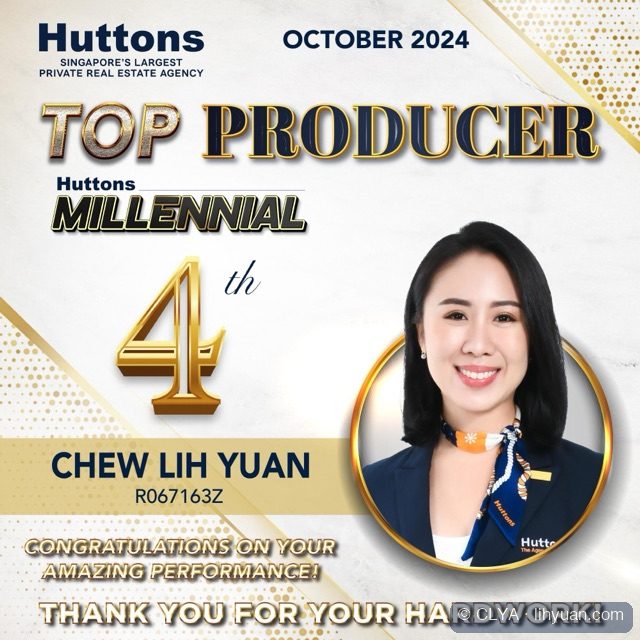 Huttons award: Top Producer Millennial, 4th, October 2024, Chew Lih Yuan
