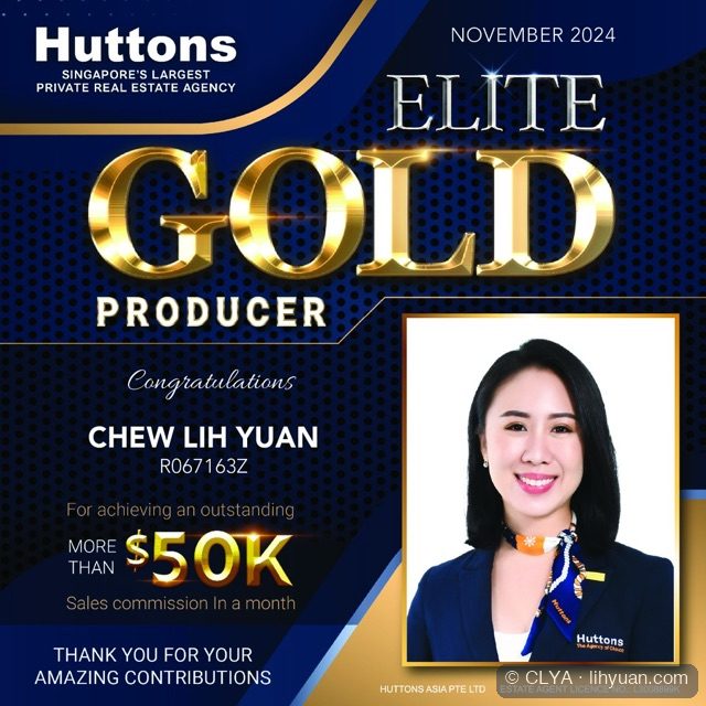 Huttons award: Elite Gold Producer, November 2024, Chew Lih Yuan