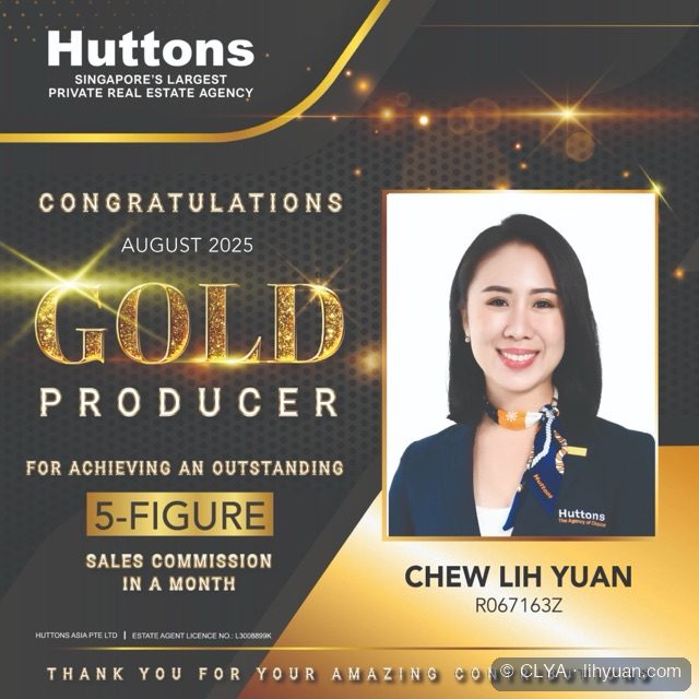 Huttons award: Gold Producer, August 2025, Chew Lih Yuan
